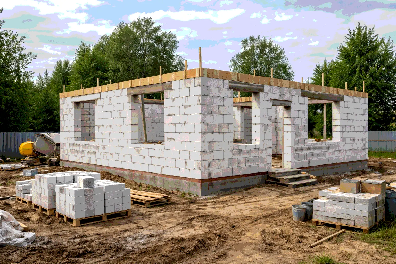 Строительство дома из газобетона